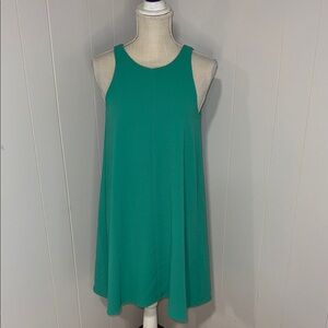 Charles Henry Teal Sleeveless Mini Dress